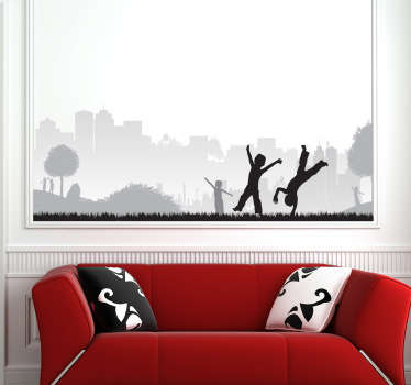 Children in the Park Sticker - TenStickers