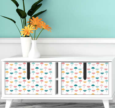 Autocollant mural parapluie - TenStickers