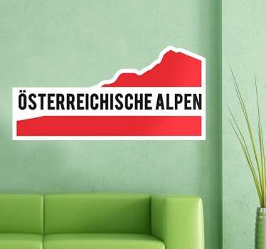 Aufkleber Österreichische Alpen - TenStickers