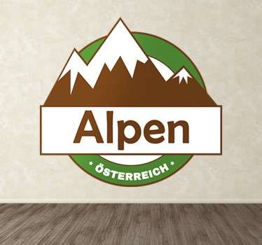 Wandtattoo Österreich Alpen - TenStickers