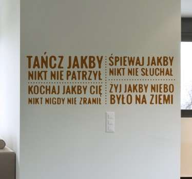 Naklejka z napisami motywacyjna - TenStickers