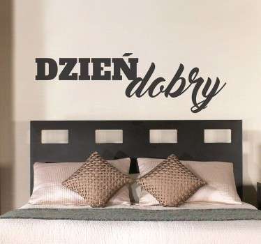 Naklejka z napisem Dzień Dobry - TenStickers