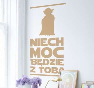 Naklejka z napisem Yoda - TenStickers