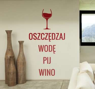 Naklejka na ścianę do kuchni oszczędzaj wodę - TenStickers