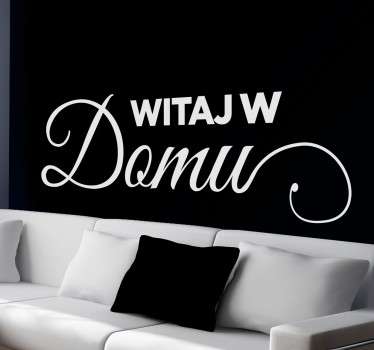Naklejka z napisem witaj w domu - TenStickers