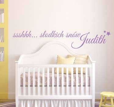 Naklejka z napisem słodkich snów - TenStickers