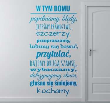 Naklejka z napisem do domu - TenStickers