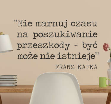 Naklejka z cytatem Kafki - TenStickers