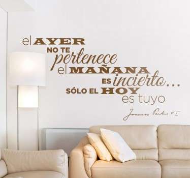 Vinilo decorativo frase Papa Juan Pablo - TenVinilo