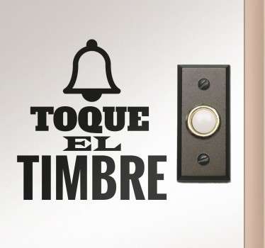 Vinilo decorativo llame a la puerta - TenVinilo
