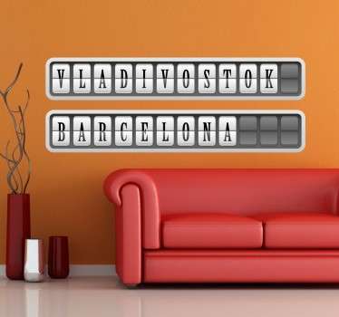 Vinilo letreros clasicos estación personalizables - TenVinilo