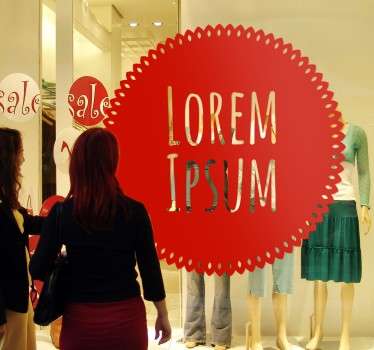 Vinilo personalizable letrero circular - TenVinilo