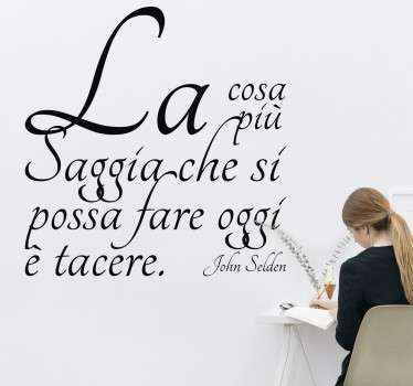 Wall Sticker Frase Silenzio - TenStickers