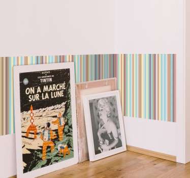 Sticker mural frise couleurs pastel - TenStickers