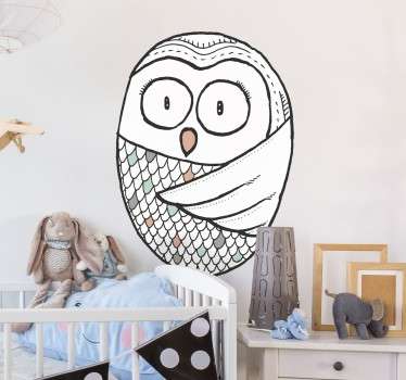 Sticker illustration chouette - TenStickers