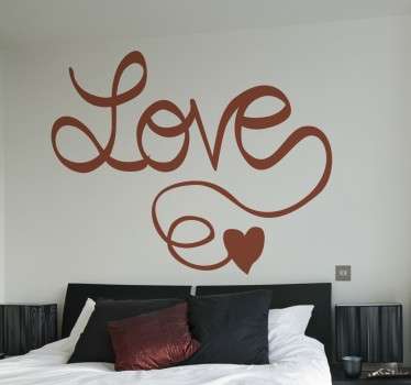 Vinilo texto caligráfico palabra love - TenVinilo