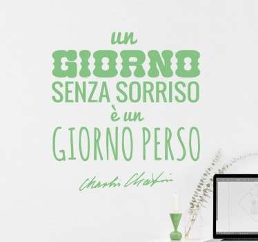 Wall Sticker Charlie Chaplin Frase - TenStickers