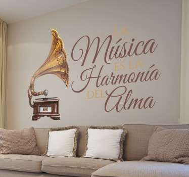 Vinilo decorativo música harmonía alma - TenVinilo