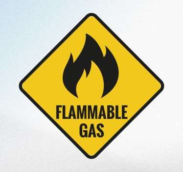 Brandfarligt gas-klistermærke - TenStickers