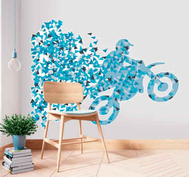 几何摩托赛车手贴纸 - TenStickers