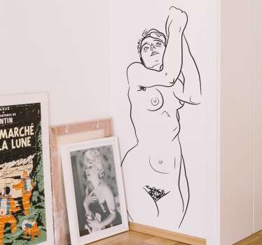 Schiele Nude Woman Sticker - TenStickers