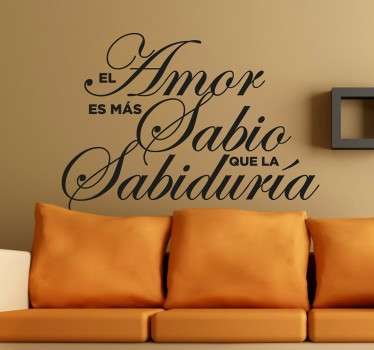 Vinilo decorativo sobre el amor Umberto Eco - TenVinilo
