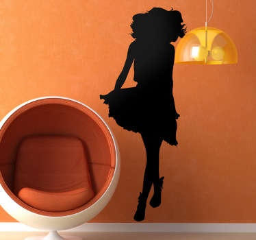 Woman Dress Silhouette Sticker - TenStickers