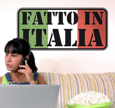 Sticker Decorativo Fatto in Italia - TenStickers