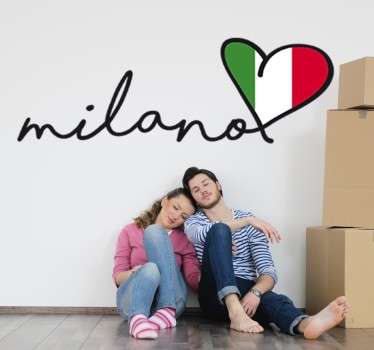 Wall Sticker Cuore Milano - TenStickers