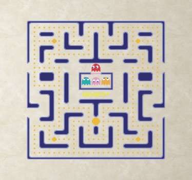 Vinilo decorativo pantalla pacman - TenVinilo