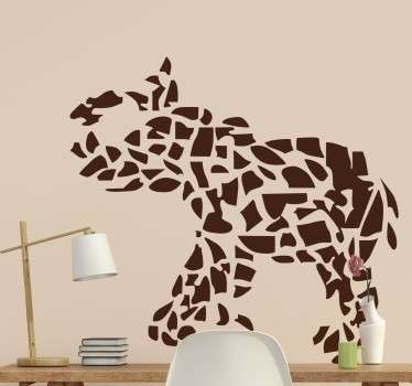 Mosaik Elefant Wandtattoo - TenStickers