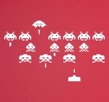 Vinilo decorativo pantalla space invaders - TenVinilo