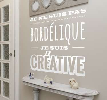 Sticker motivation phrase "Je suis créative" - TenStickers