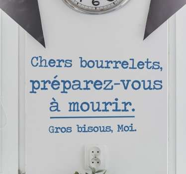 Sticker texte chers bourrelets - TenStickers