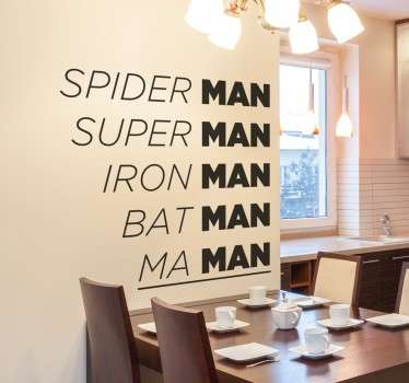 Sticker maman super-héros - TenStickers