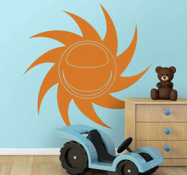 나선형 태양의 독창적 인 스티커로 집에 따뜻함을 가져옵니다. 밝은 벽 데칼로 방을 장식하고 변형시킵니다.