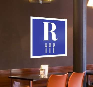 餐厅叉子贴纸 - TenStickers