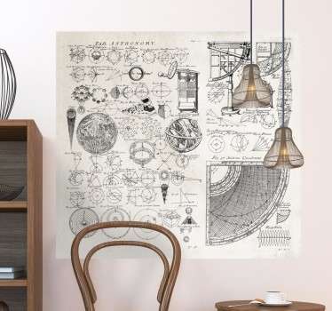 Vinil folha antiga de astronomia - TenStickers