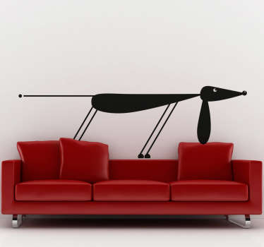 Autocolante personalizado cão salsicha - TenStickers