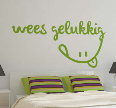 Ben Gelukkig Muursticker - TenStickers