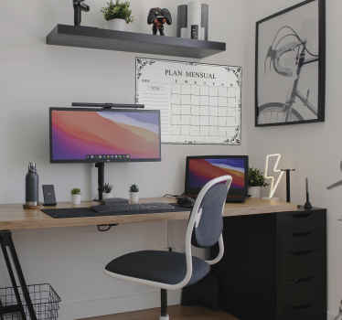 Pizarra blanca adhesiva organización - TenVinilo