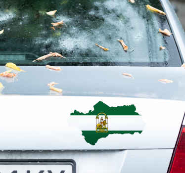 Pegatina de bandera Andalucía  Mapa - TenVinilo