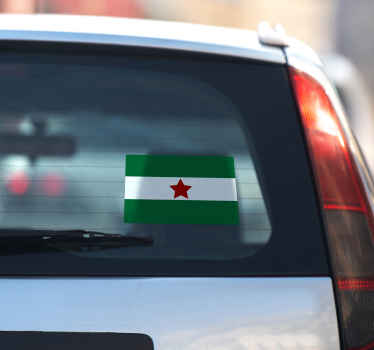 Pegatina bandera Andaluza con estrella - TenVinilo