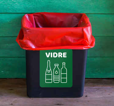 Vinilo catalán reciclaje cubell vidre - TenVinilo