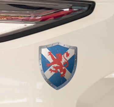 Saltire lion badge flag decal - TenStickers