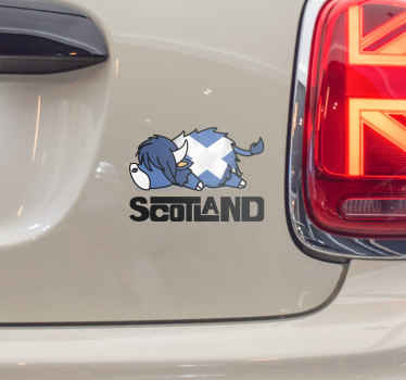 Scotland cow flag car sticker - TenStickers