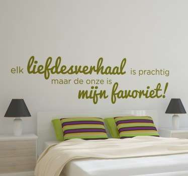 Tekststicker Liefdesverhaal - TenStickers