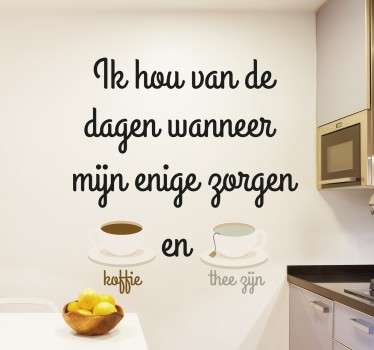 pak Positief inkomen Nederlandse muurteksten voor de keuken - TenStickers