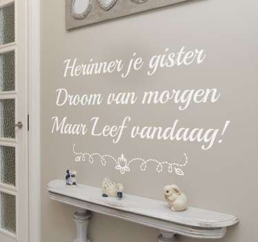 Quote Muursticker Leven - TenStickers