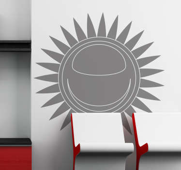 Pointy Sun Sticker - TenStickers